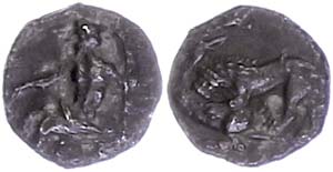 Cilicia Tarus, obol (0, 64g), 361-334 BC Av: ... 