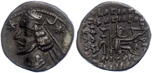 Baktrien 57-38 v. Chr., Drachme, Orodes II., ... 