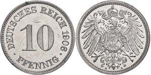 Kleinmünzen 1871-1922 10 Pfennig, 1906, A, ... 