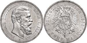 Preußen 5 Mark, 1888, Friedrich III., ... 