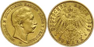 Preußen 20 Mark, 1899, Wilhelm II., ... 