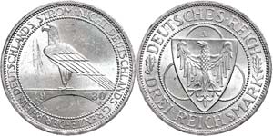 Coins Weimar Republic 3 Reichmark, 1930, A, ... 