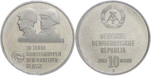 Münzen DDR 10 Mark, 1983, 30 Jahre ... 