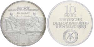 Münzen DDR 10 Mark, 1985, Humboldt ... 