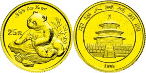 China Volksrepublik 25 Yuan, Gold, 1998, ... 