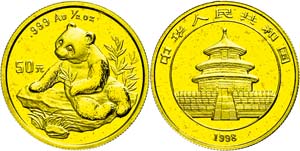 China Volksrepublik 50 Yuan, Gold, 1998, ... 