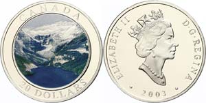 Kanada 20 Dollars, 2003, Naturwunder - Rocky ... 