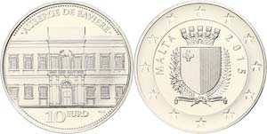 Malta 10 Euro, 2015, Auberge de Baviere, in ... 