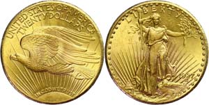 USA 20 Dollars, Gold, 1927, Standing Liberty ... 