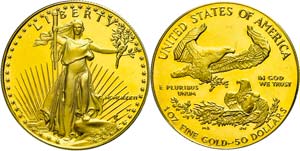 USA 1 Unze, Gold, 1986, American Eagle, mit ... 