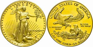 USA 1 Unze, Gold, 1987, American Eagle, mit ... 