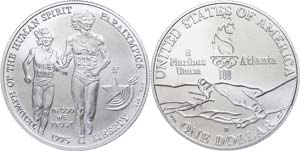 Coins USA 1 Dollar, silver, 1995, XXVI. ... 