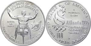 Coins USA 1 Dollar, silver, 1996, XXVI. ... 