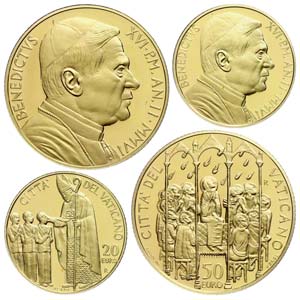 Vatican 20 and 50 Euro, Gold, 2006, Benedict ... 