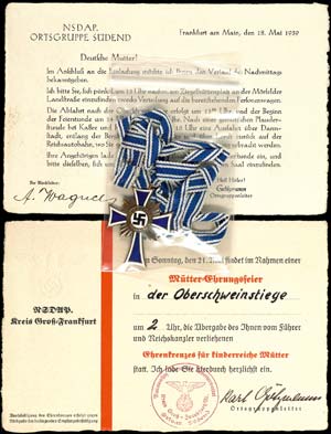 3. Reich Zivile Auszeichnungen Ehrenkreuz ... 