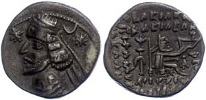 Baktrien  57-38 v. Chr., Drachme, Orodes ... 