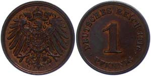 Small Denomination Coins 1871-1922  1 penny, ... 