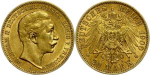 Prussia  20 Mark, 1900, Wilhelm II., ... 