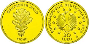Münzen Bund ab 1946  20 Euro, Gold, 2010, ... 