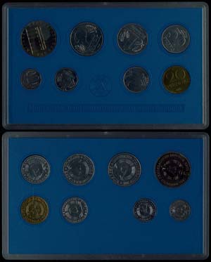 GDR Normal Use Coin Sets  1981, KMS of 1 ... 