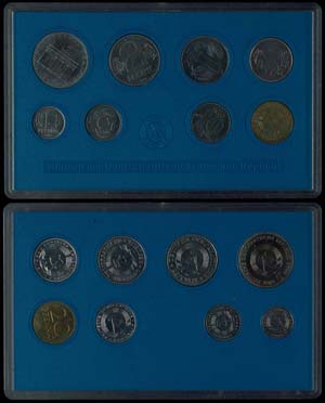 GDR Normal Use Coin Sets  1982, KMS of 1 ... 