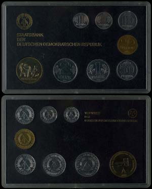 DDR Kursmünzensätze  1983, Minisatz von 1 ... 