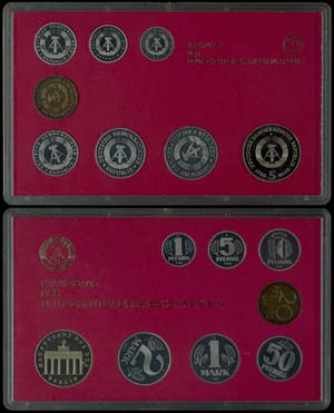 GDR Normal Use Coin Sets  1986, KMS of 1 ... 