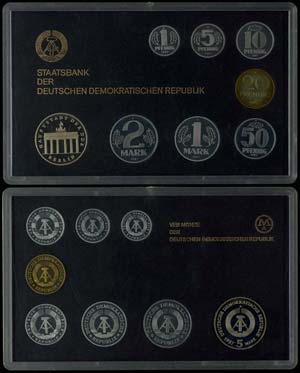 GDR Normal Use Coin Sets  1987, KMS of 1 ... 