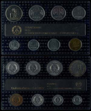 DDR Kursmünzensätze  1987, Minisatz von 1 ... 