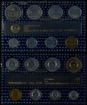 GDR Normal Use Coin Sets  1988, KMS of 1 ... 
