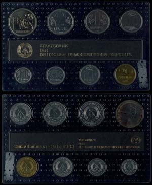 DDR Kursmünzensätze  1988, Minisatz von 1 ... 