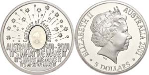 Australia  5 Dollars, 2001, hundredth ... 