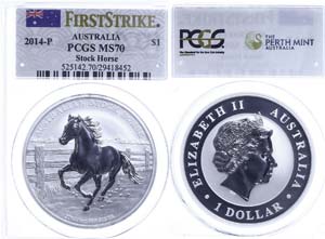 Australien  Dollar, 2014, P, Stock Horse, in ... 