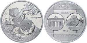 China Volksrepublik  1 Unze Silber, 2013, ... 