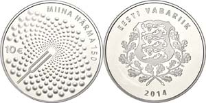 Estonia  10 Euro, 2014, Miina Härma, in the ... 