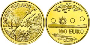 Finnland  100 Euro, Gold, 2002, Nugget ... 