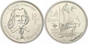 Frankreich  1/4 Euro, 2004, Samuel De ... 