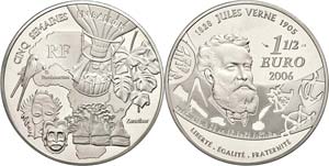France  1, 5 Euro, 2006, 100. day of death ... 