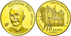Frankreich  10 Euro, Gold, 2007, Christian ... 