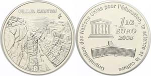 France  1, 5 Euro, 2008, 60 years UNESCO - ... 