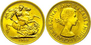 Great Britain  Sovereign, Gold, 1968, ... 