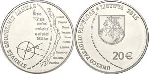 Lithuania  20 Euro, 2015, UNESCO World ... 