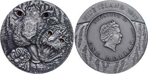 Niue  1 Dollar, 2013, tiger, 1 Ounce silver, ... 