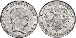 Old Austria Coins until 1918  20 Kreuzer, ... 