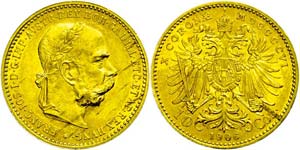 Austria  10 coronas, Gold, 1906, Francis ... 