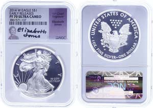 Coins USA  Dollar, 2014, W, Silver eagle, in ... 