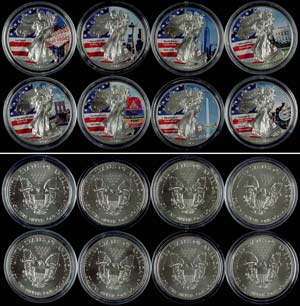 Coins USA  Set zun 8x 1 Dollar, 2015, Silver ... 