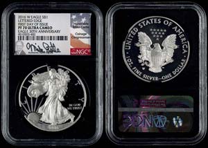 USA  Dollar, 2016, W, Silver Eagle, in Slab ... 