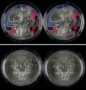 Coins USA  Set to 2 x 1 Dollar, 2016, Silver ... 