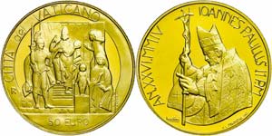 Vatikanstaat  50 Euro, Gold, 2004, Wurzeln ... 
